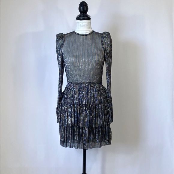 SABINA MUSÁYEV Monique Metallic Minidress size XS - Picture 4 of 12